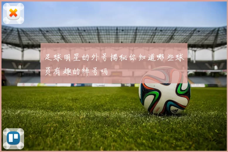 足球明星的外号揭秘你知道哪些球员有趣的绰号吗